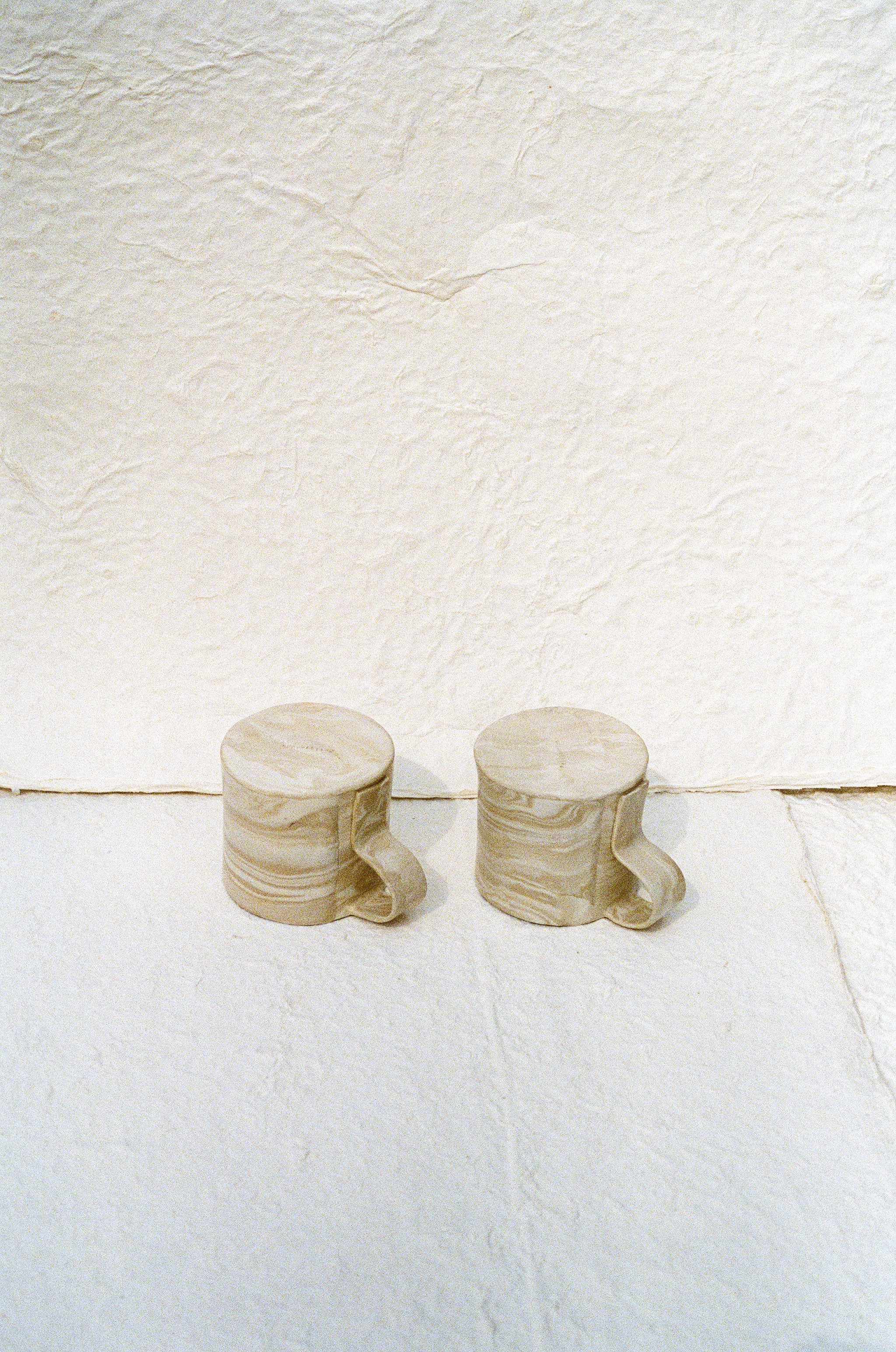 Pollygarden | Beige Marble Paper Mug