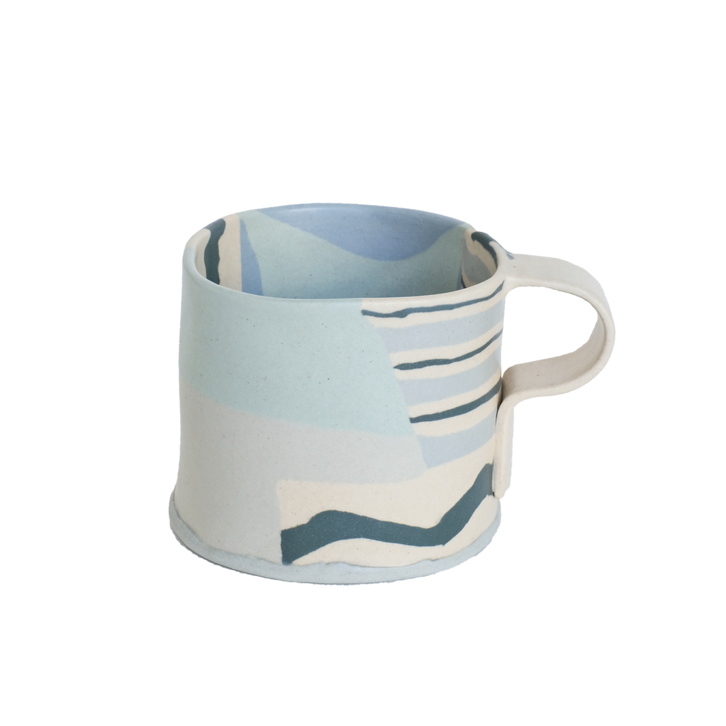 Pollygarden | Blue Zigzag Paper Mug