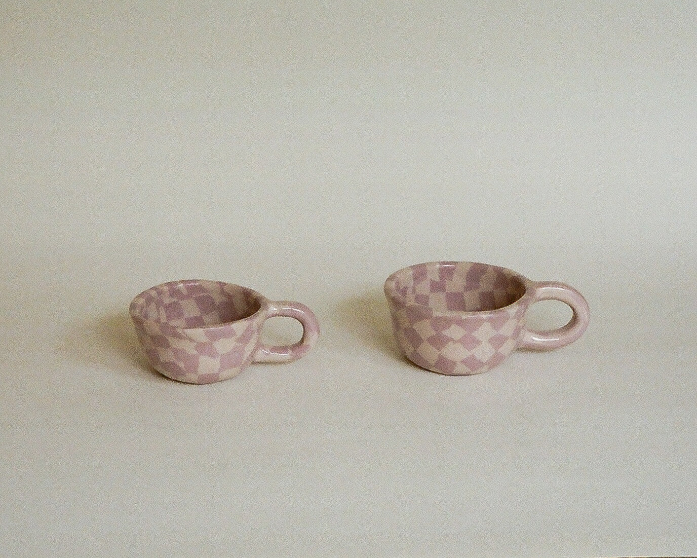 Pollygarden | Check Lavender Latte Mug