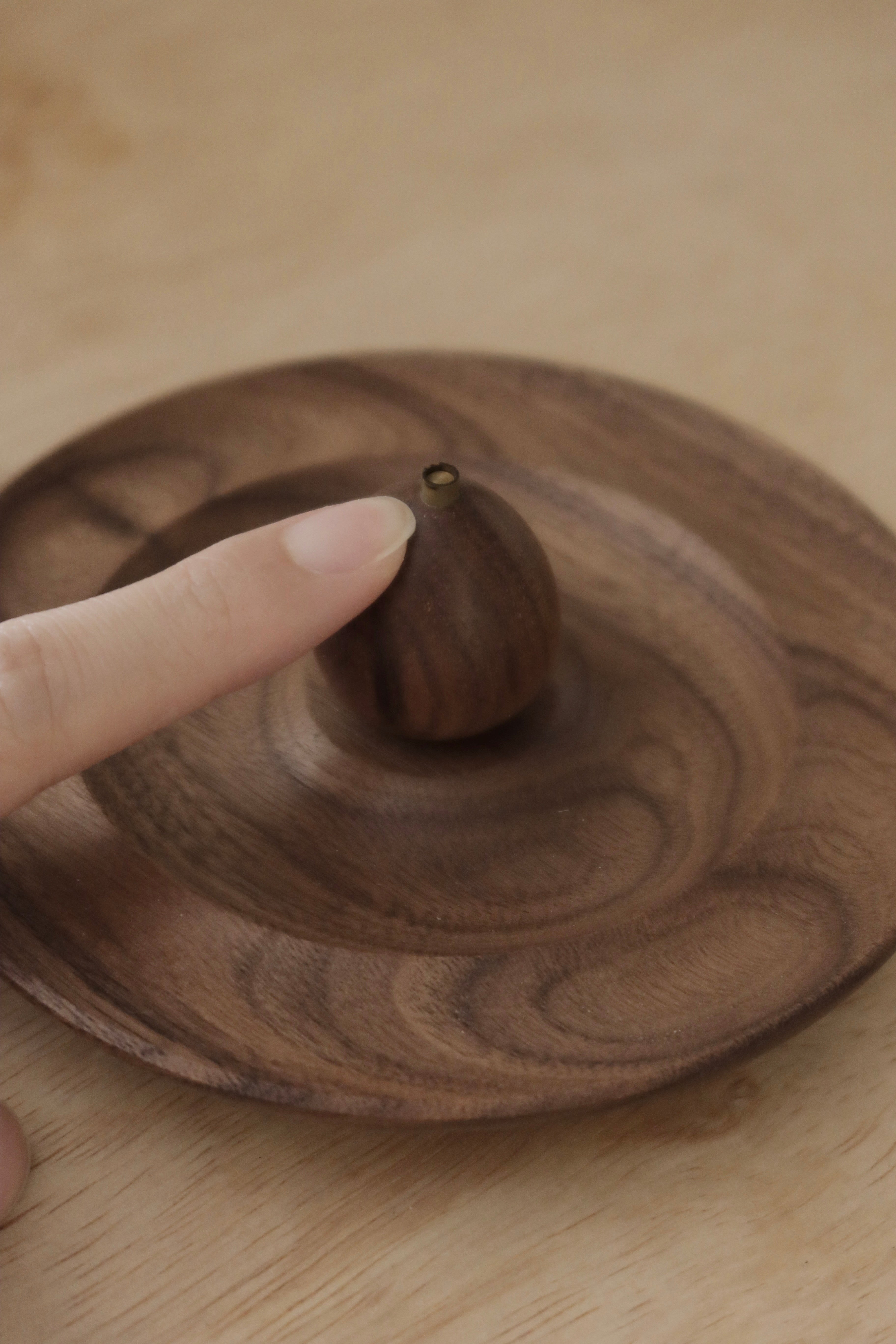 Frond | Walnut Wood Incense Holder