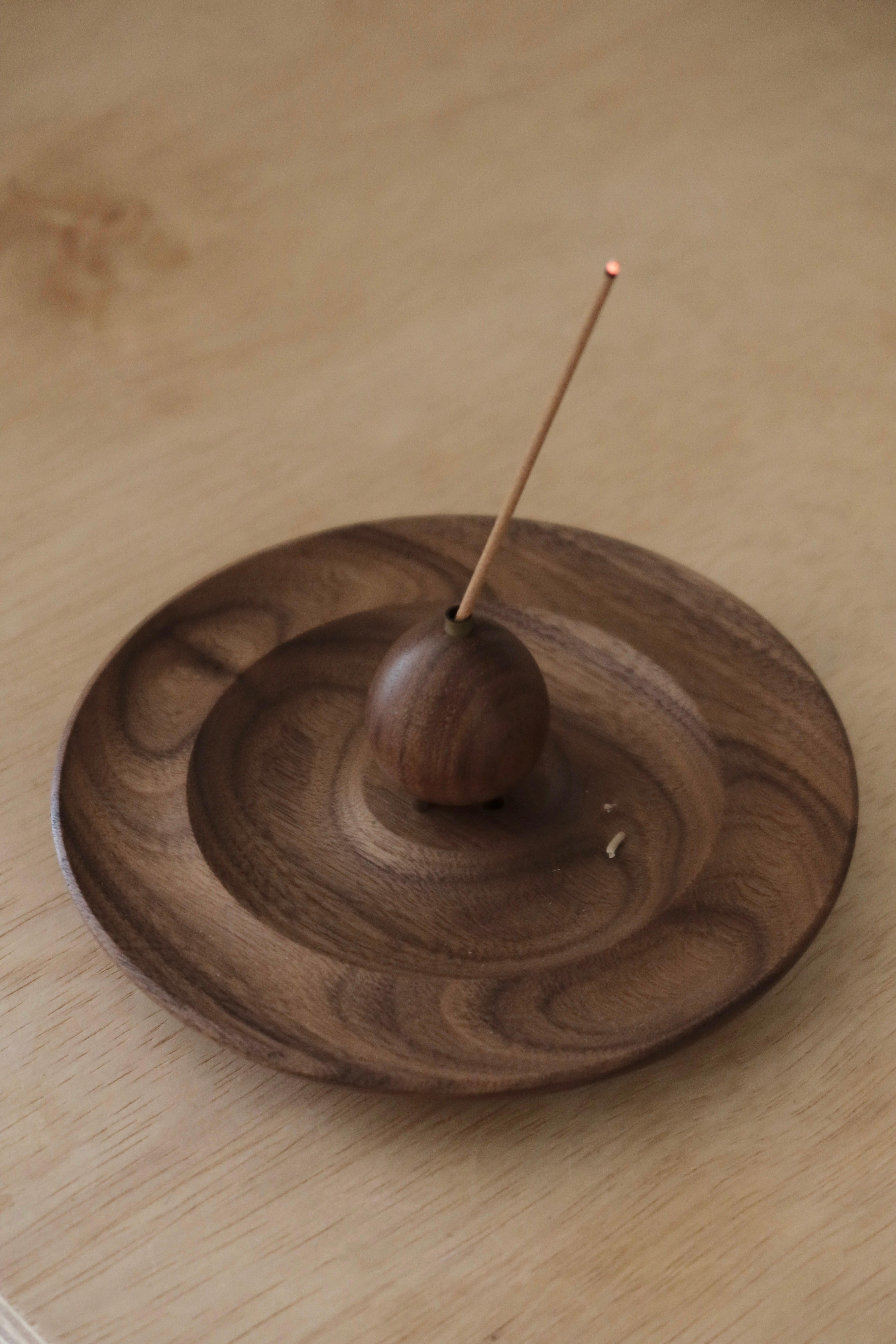 Frond | Walnut Wood Incense Holder