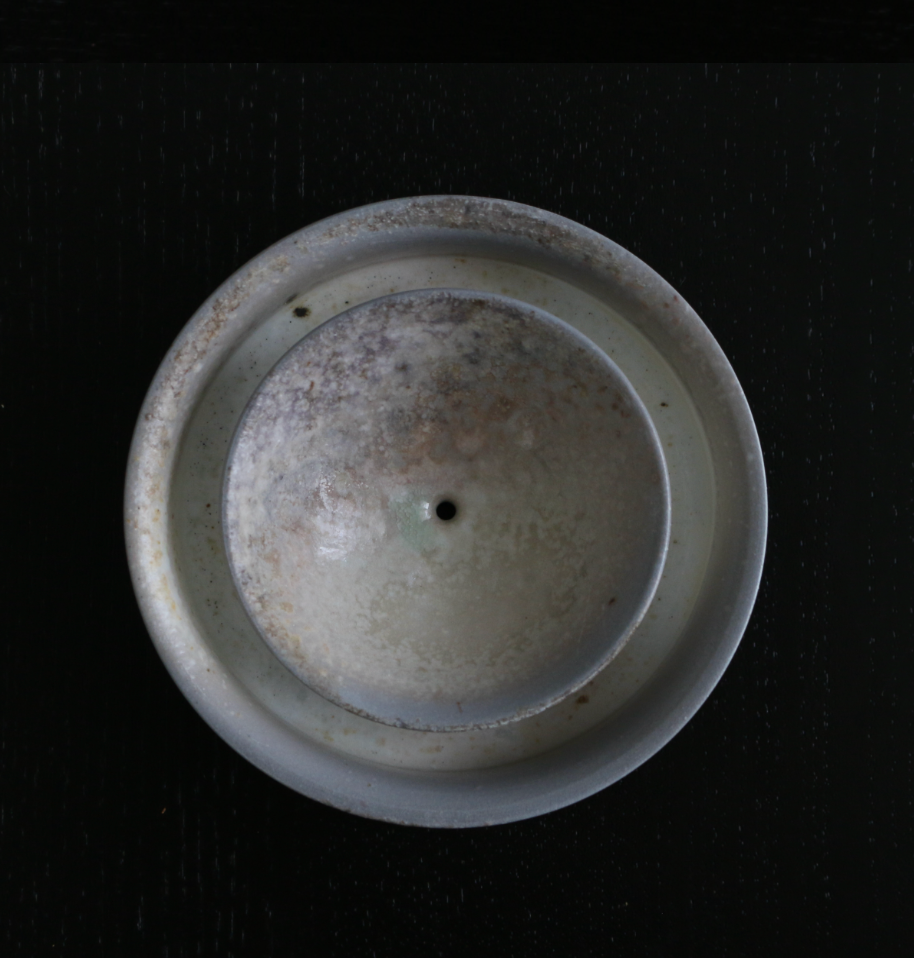 Solinii | Wood Fired Dusty Blue Double Circle Incense Holder