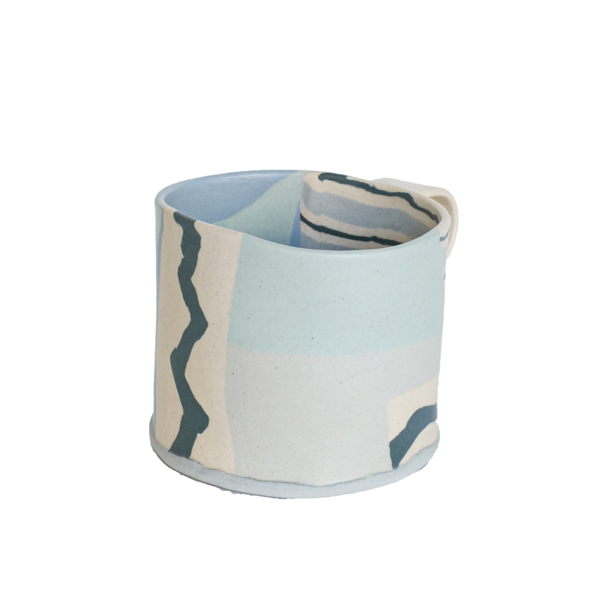 Pollygarden | Blue Zigzag Paper Mug