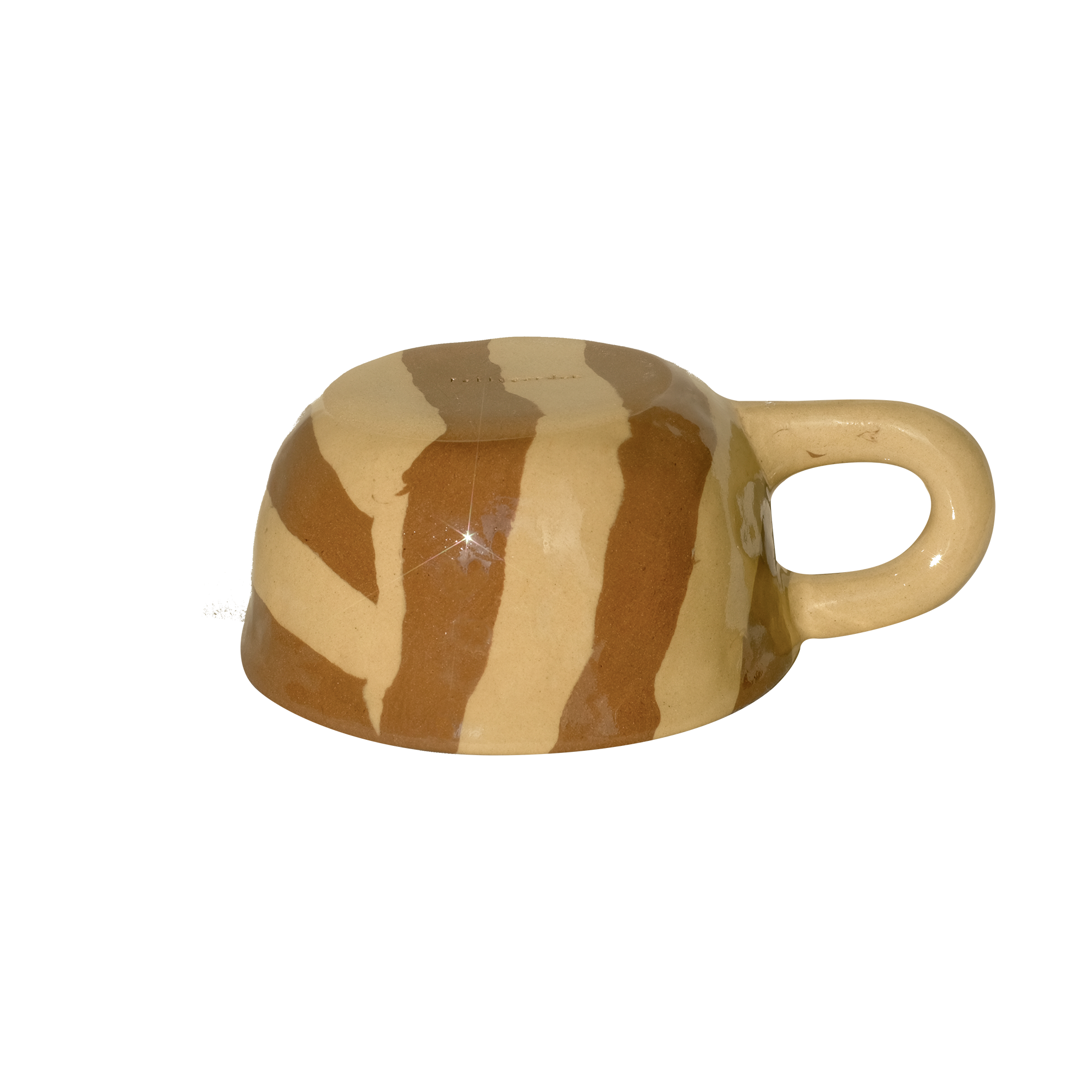 Pollygarden | Stripe Ginger Latte Mug