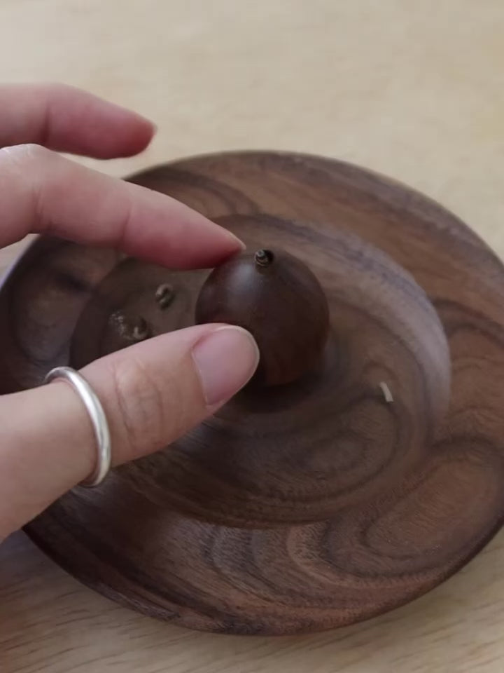 Frond | Walnut Wood Incense Holder